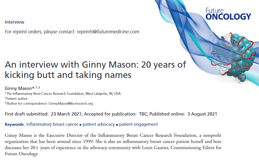 ginny mason breast cancer ibc research foundation